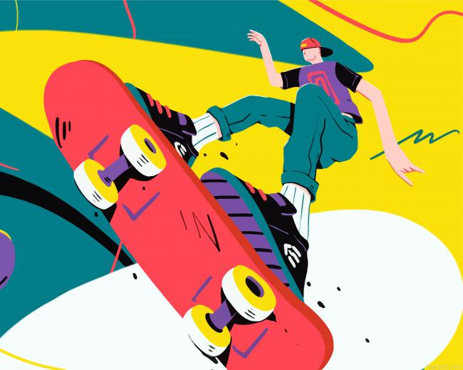 Illustration Skater Paint By Numbers.png