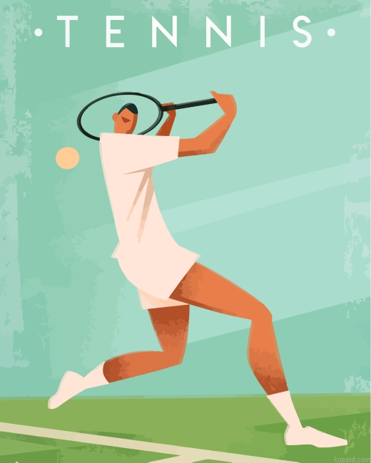 Illustration Tennis Player Painting By Numberss.png