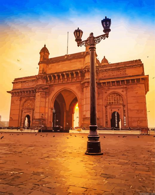 India Mumbai Gateway Of India Painting By Numberss.png