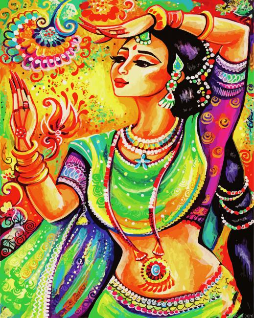 Indian Dancer Paint By Numbers.png