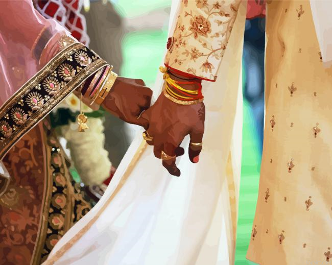 Indian Groom Bride Hands Painting By Numberss.png