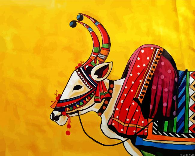 Indian Ox Painting By Numberss.png