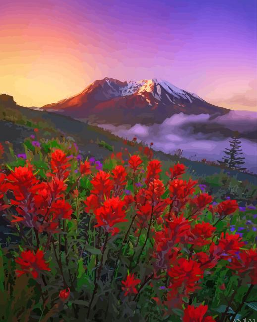Indian Sunrise Landscapes Painting By Numberss.png