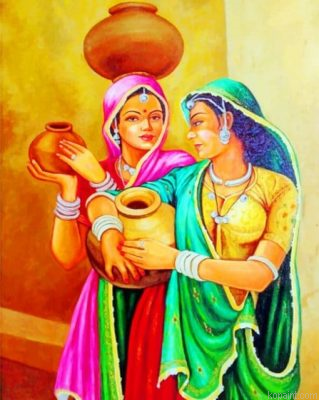 Indian Women Painting By Numberss.png