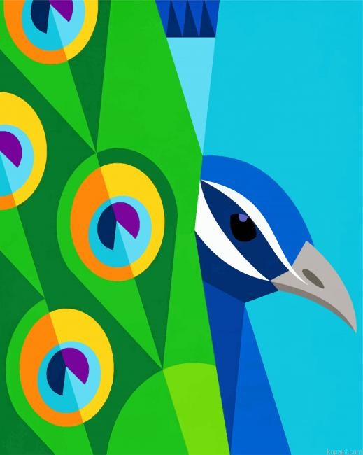 Indian Peafowl Painting By Numberss.png