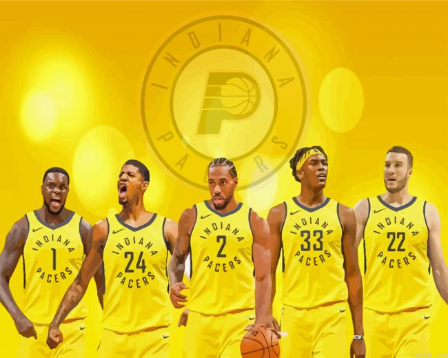 Indiana Pacers Team Paint By Numbers