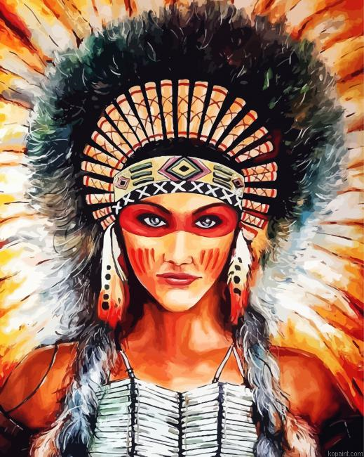 Indigenous Girl Art Painting By Numberss.png
