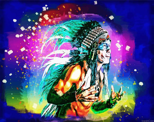 Indigenous Man Art Painting By Numberss.png