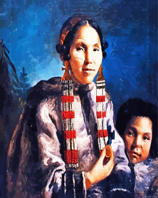 Indigenous Woman And Son Painting By Numberss.png