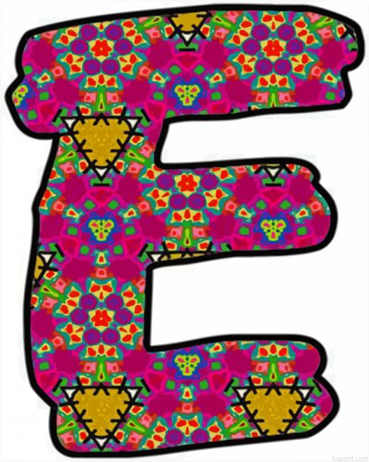 Individual Letter E Painting By Numberss.png