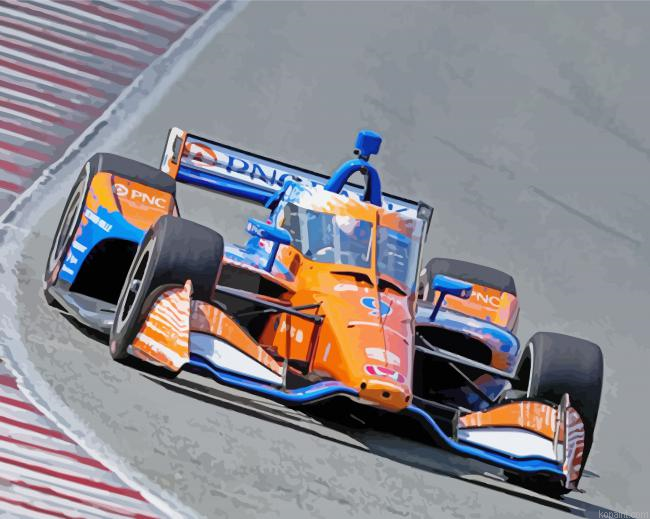 Indy Race Car Paint By Numbers