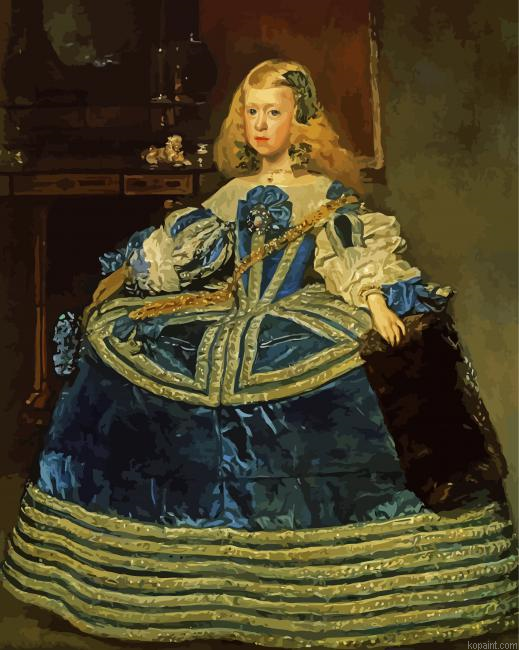 Infanta Margareta Teresa In A Blue Dress Velazquez Paint by Numbers
