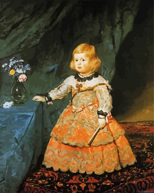 Infanta Margareta Teresa In A Peach Dress By Velazquez Paint By Numbers.png