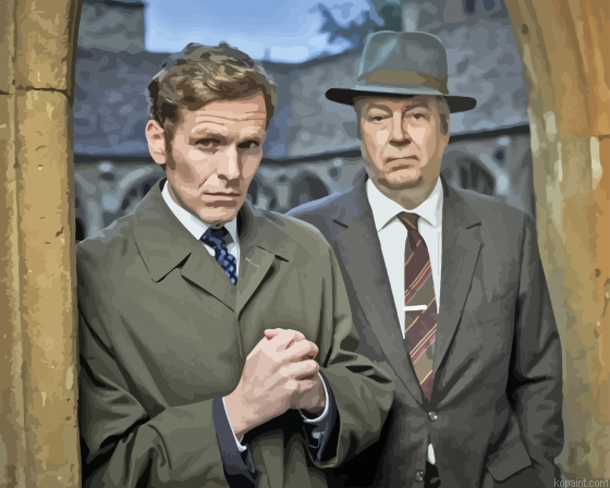 Inspector Morse And Fred From Endeavour Painting By Numberss.png