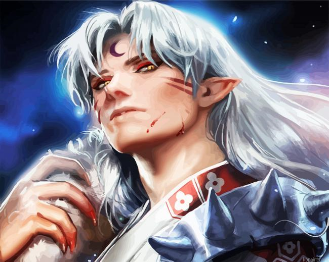 Inuyasha Sesshomaru Paint By Numbers.png