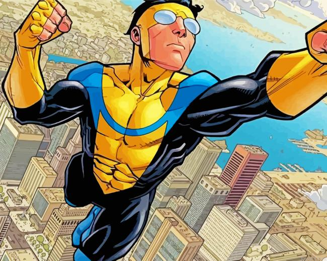 Invincible Superhero Painting By Numberss.png