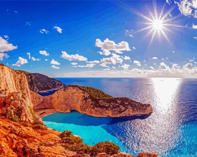 Ionian Island Zakynthos Beach Painting By Numberss.png
