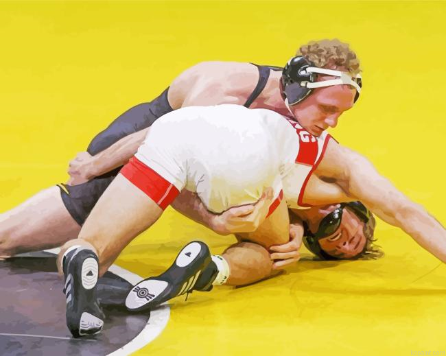 Iowa Hawkeyes Wrestling Painting By Numberss.png