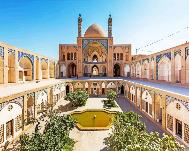 Iran Agha Bozorg Mosque Paint By Numbers.png