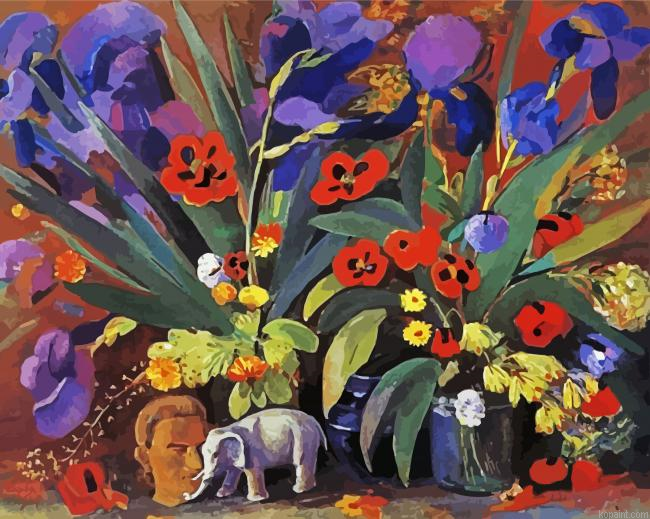 Irises And Poppies By Saryan Painting By Numberss.png