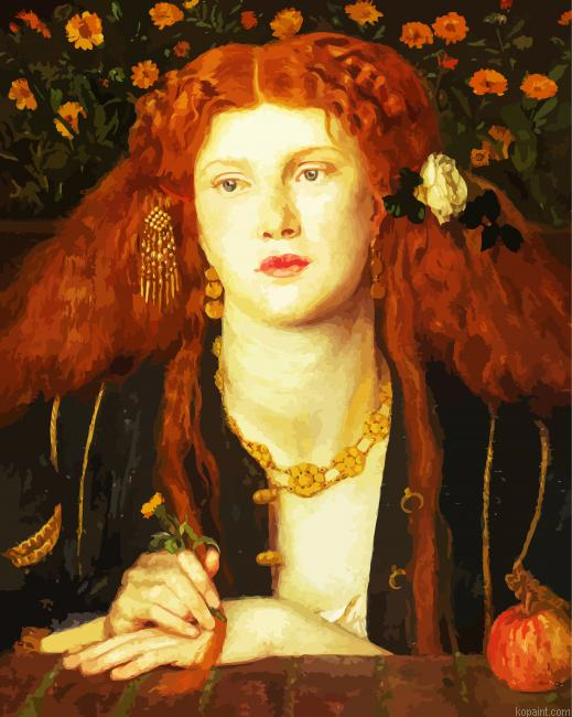Irish Girl Wearing Jewelry Paint By Numbers