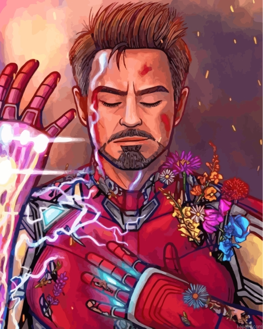 Iron Man Marvel Painting By Numberss.png