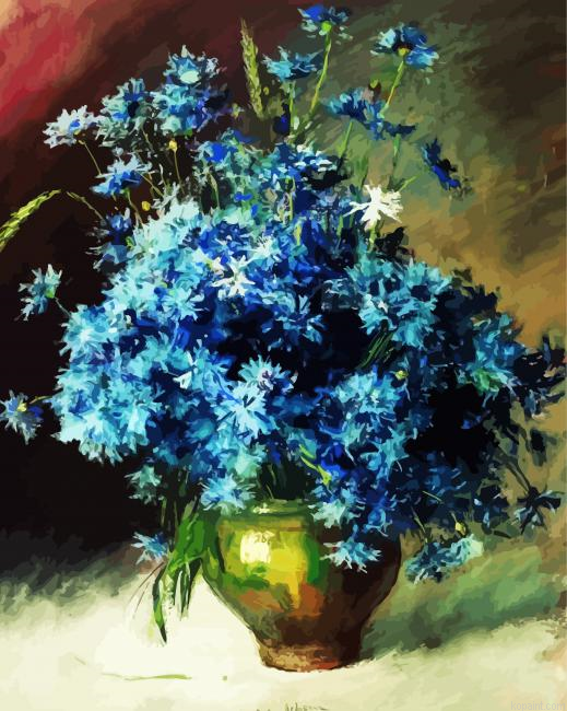 Isaac Levitan Cornflowers Painting By Numberss.png