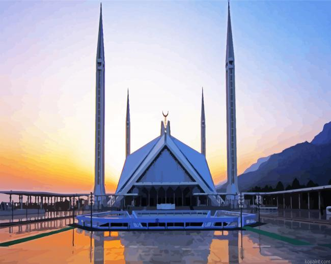Islamabad Faisal Mosque Painting By Numberss.png