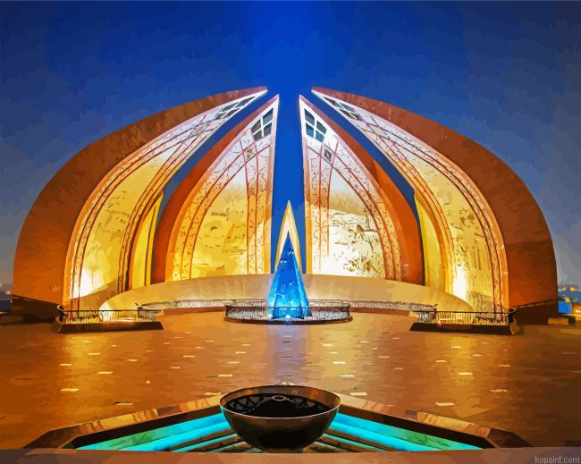 Islamabad Pakistan Monument Museum Painting By Numberss.png