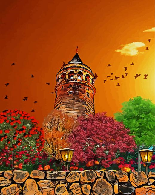 Istanbul Galata Tower Painting By Numberss.png