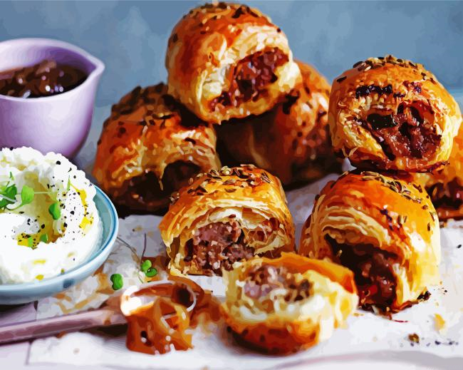 Italian Style Sausage Roll Painting By Numberss.png