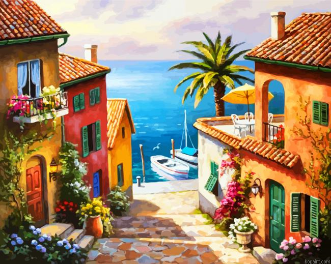 Italian Village Painting By Numberss.png