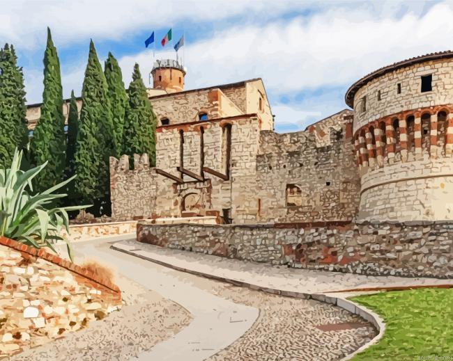 Italy Brescia Castle Painting By Numberss.png
