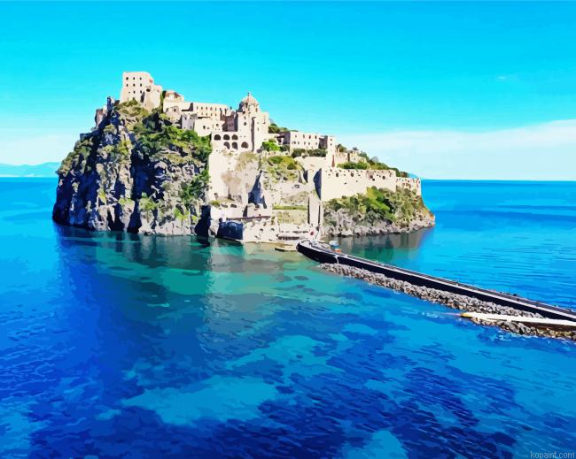 Italy Ischia Aragonese Castle Painting By Numberss.png