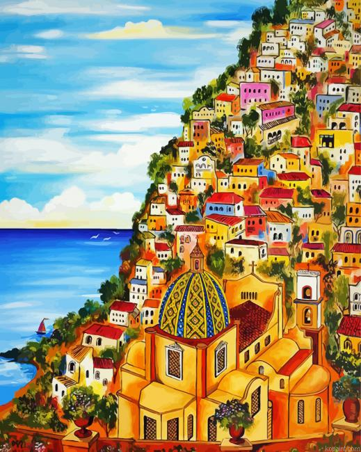 Italy Positano Art Painting By Numberss.png