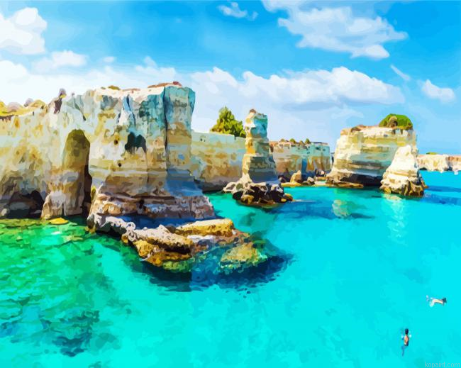 Italy Puglia Seascape Paint By Numbers.png