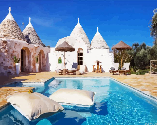 Italy Puglia Trulli Paint By Numbers.png