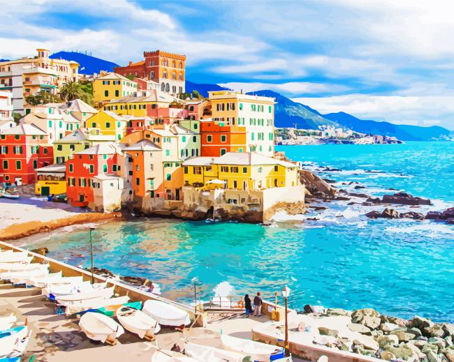 Italy Rapallo Seascape Painting By Numberss.png