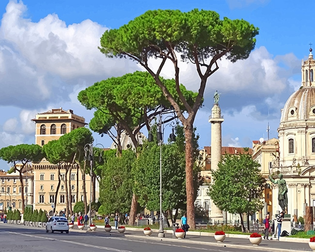 Italy Rome Antique Buildings New Painting By Numberss.png