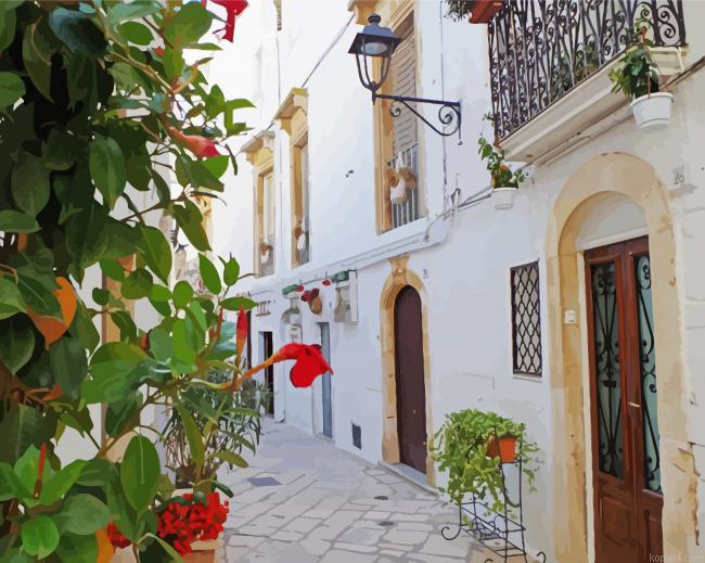 Italy Roseto Valfortore Street Painting By Numberss.png