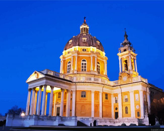 Italy Torino Superga Basilica Painting By Numberss.png