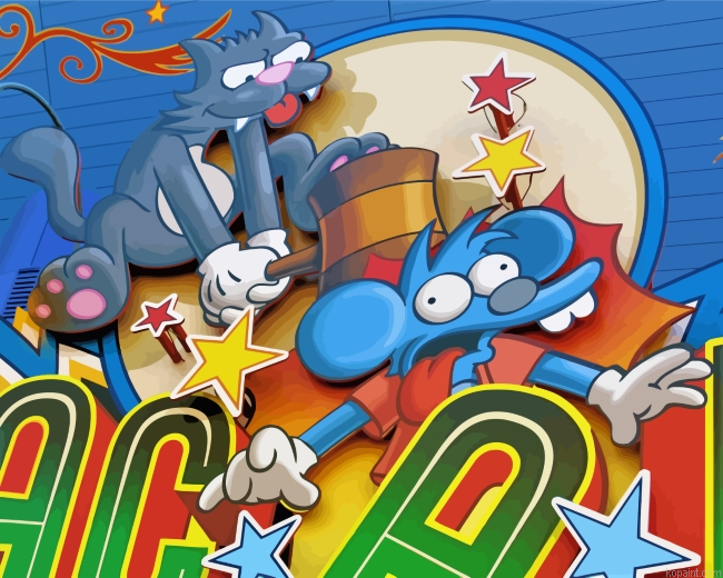 Itchy And Scratchy Painting By Numberss.png