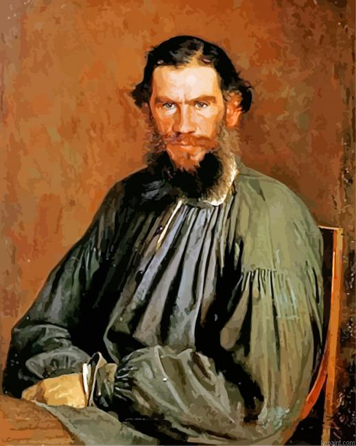 Ivan Kramskoi Portrait Of Leo Tolstoy Painting By Numberss.png