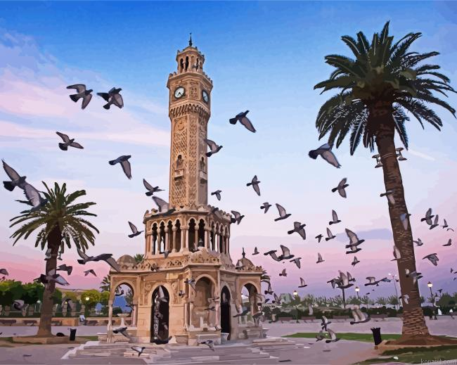 Izmir Clock Tower Painting By Numberss.png