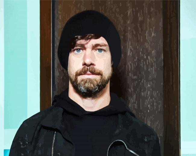 Jack Patrick Dorsey Wearing A Hat Painting By Numberss.png