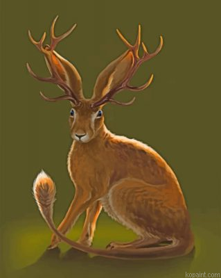 Jackalope Animal Painting By Numberss.png