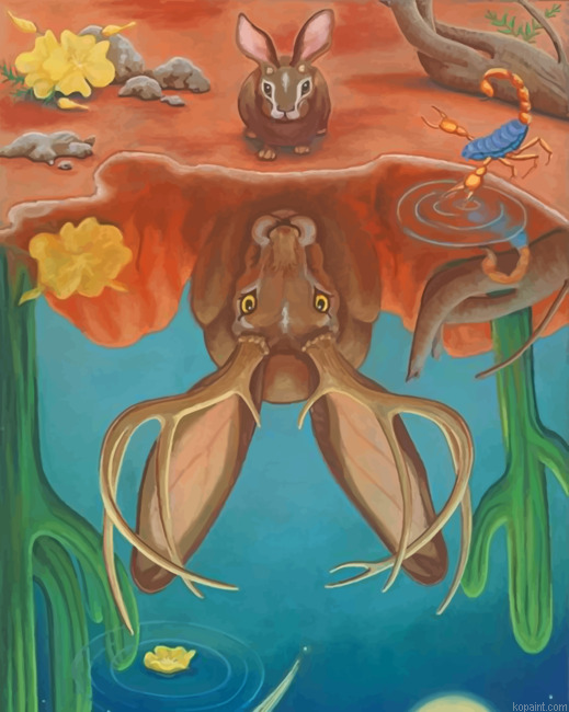 Jackalope Bunny Painting By Numberss.png