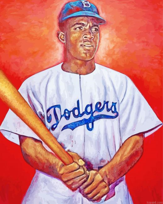 Jackie Robinson Dodgers Paint By Numbers