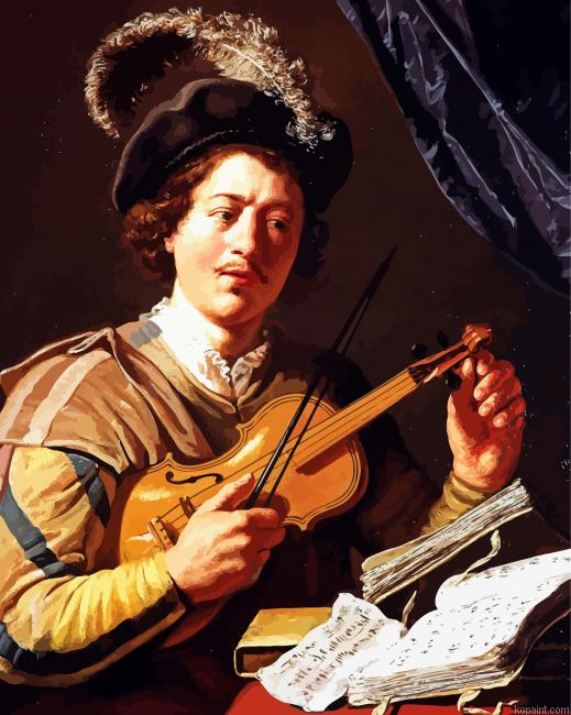 Jan Lievens The Violin Player Paint By Numbers