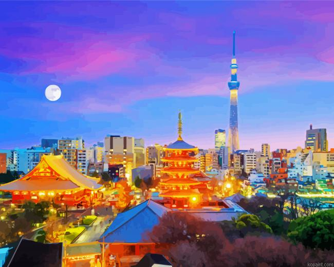 Japan City Painting By Numberss.png